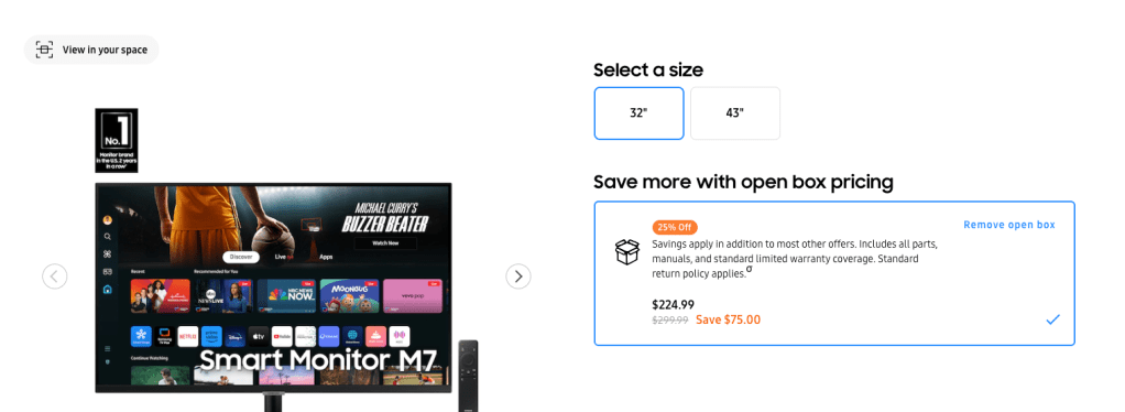 A screen shot of a television